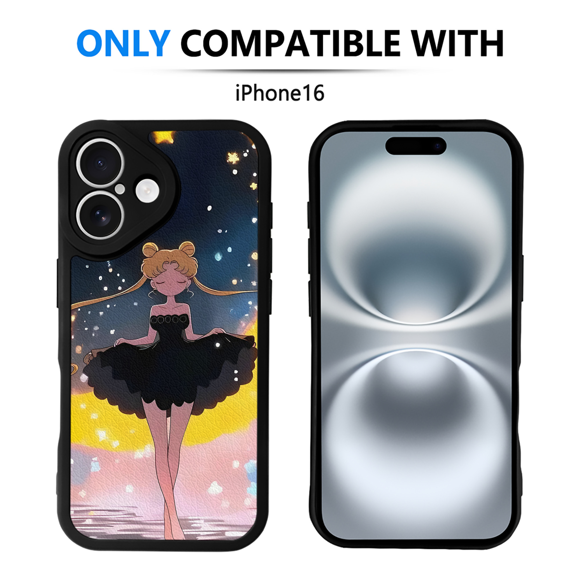 （画像用） 美少女戦士セーラームーン Sailor Moon 【iPhone 16シリーズ対応】シリコンスマホケース（レザー調） 材質：シリコン